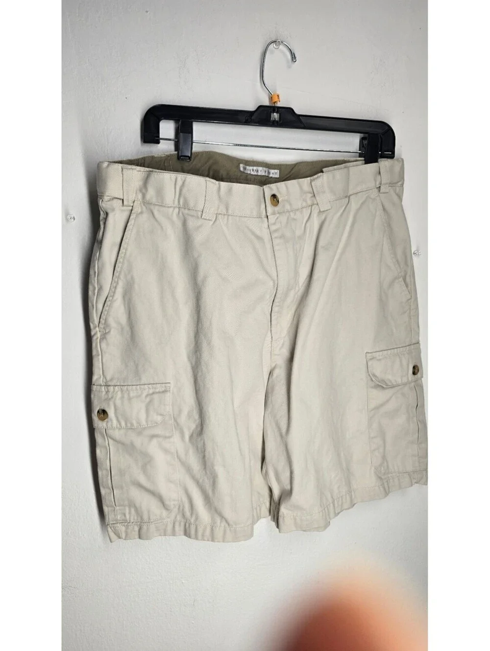 Geoffrey Beene Men's Cargo Shorts Beige Khaki Utility